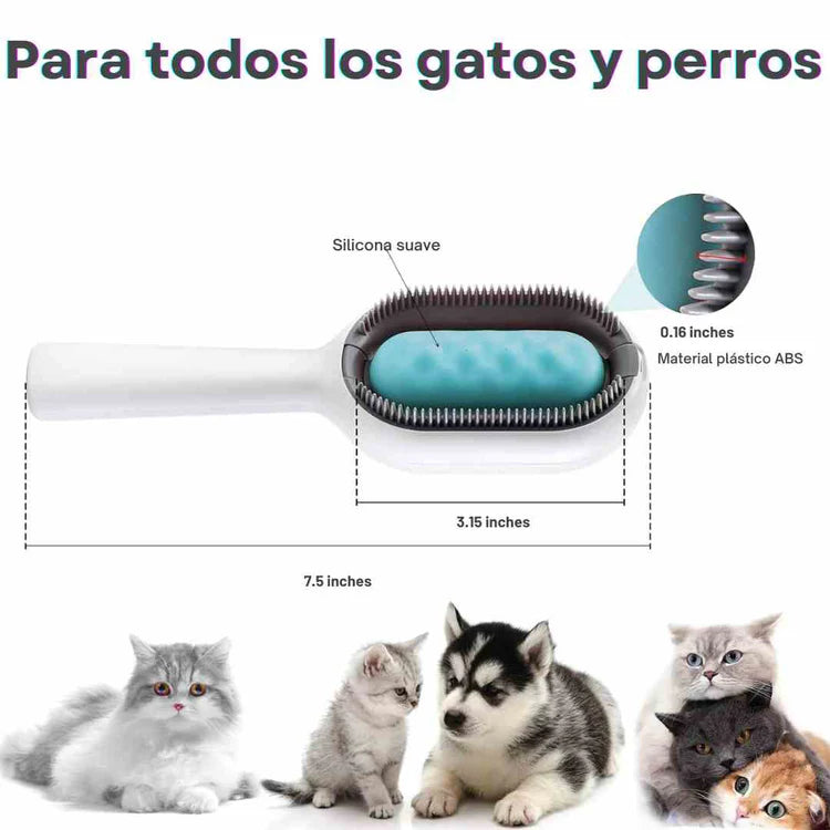 NUEVO CEPILLO MASAJEADOR Y REMOVEDOR DE PELOS 2 EN 1 🤩